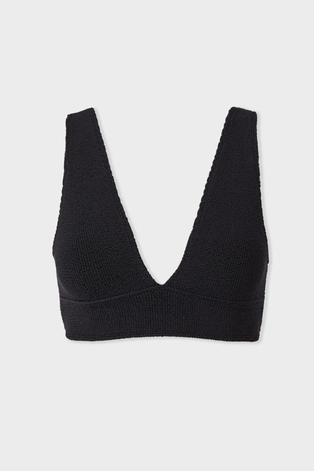 Online ETAM Top bikini triángulo en material elástico NEGRO