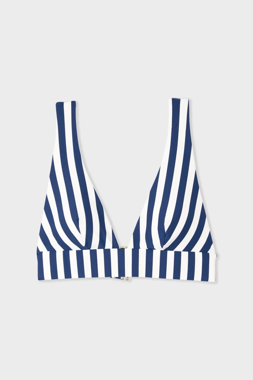 Discount ETAM Top bikini triángulo sin aros a rayas ESTAMPADO