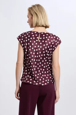 Online ETAM Top bénitier à pois IMP FD VIOLET