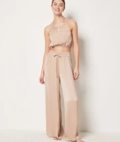 New ETAM Top camisola satinado BEIGE