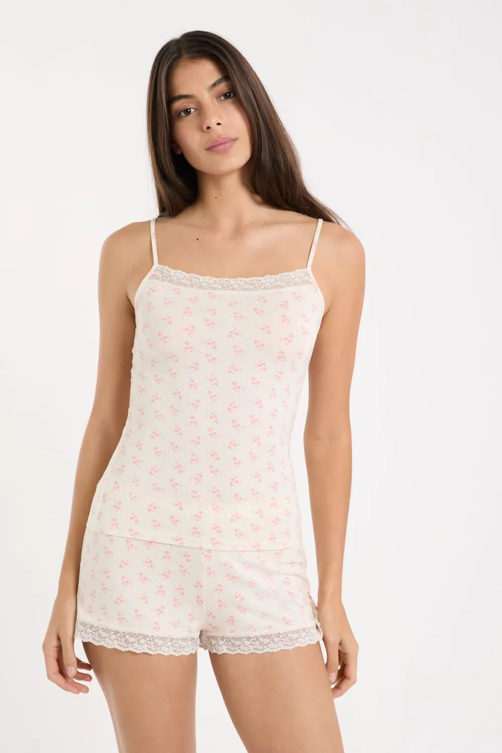 Discount ETAM Top con detalles de encaje ROSA