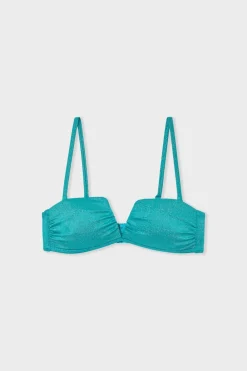 Clearance ETAM Top de bikini bandeau AZUL VERDOSO