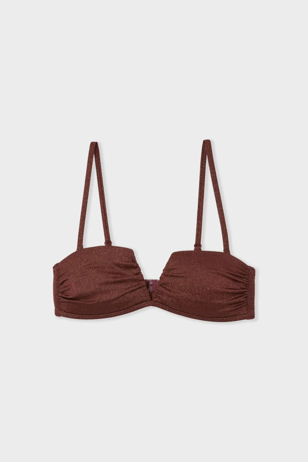 Hot ETAM Top de bikini bandeau CHOCOLATE