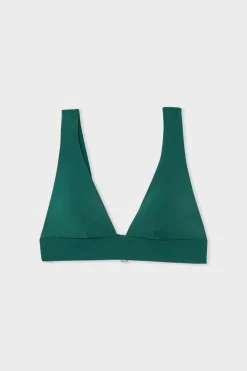 Outlet ETAM Top de bikini triangular VERDE ABETO