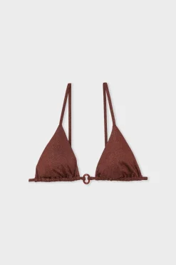 Outlet ETAM Top de bikini triangular CHOCOLATE