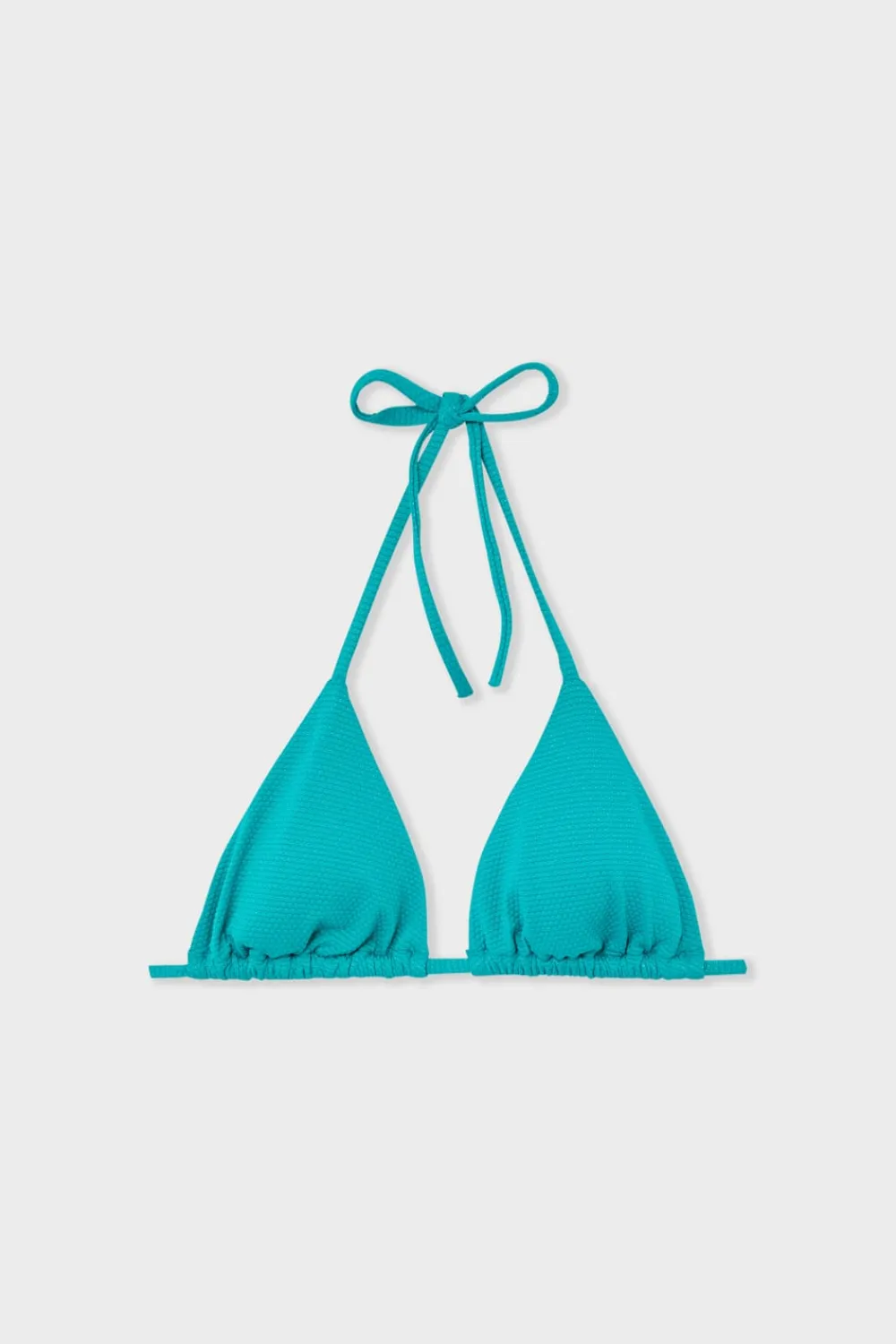 Hot ETAM Top de bikini triangular AZUL VERDOSO