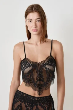 Best ETAM Top de encaje NEGRO
