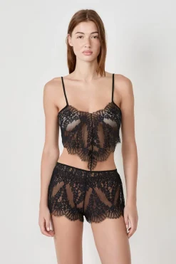 Best ETAM Top de encaje NEGRO