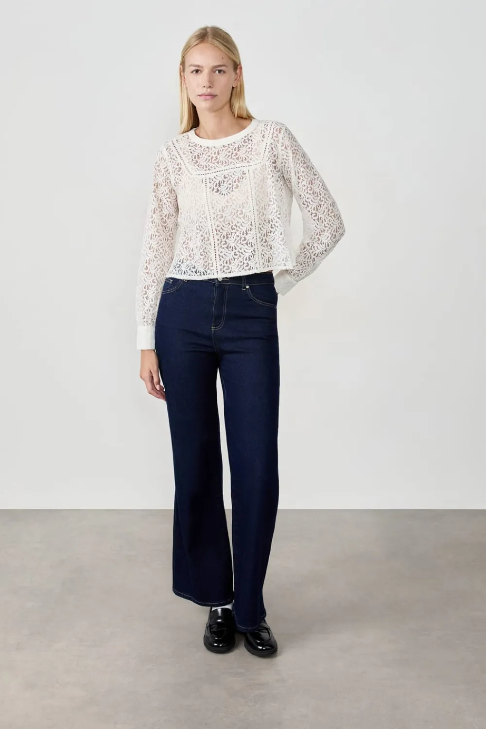 Outlet ETAM Top de encaje ECRU