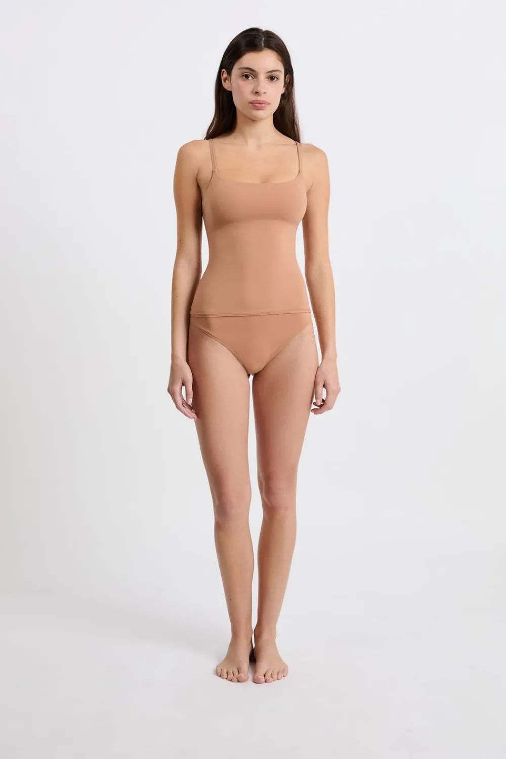 Sale ETAM Top de microfibra con sujetador integrado ROSA NUDE