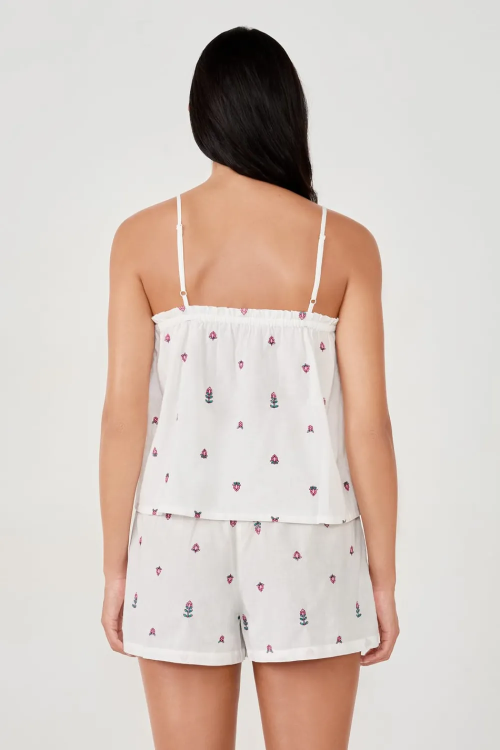 Outlet ETAM Top de pijama de algodón estampado BLANCO