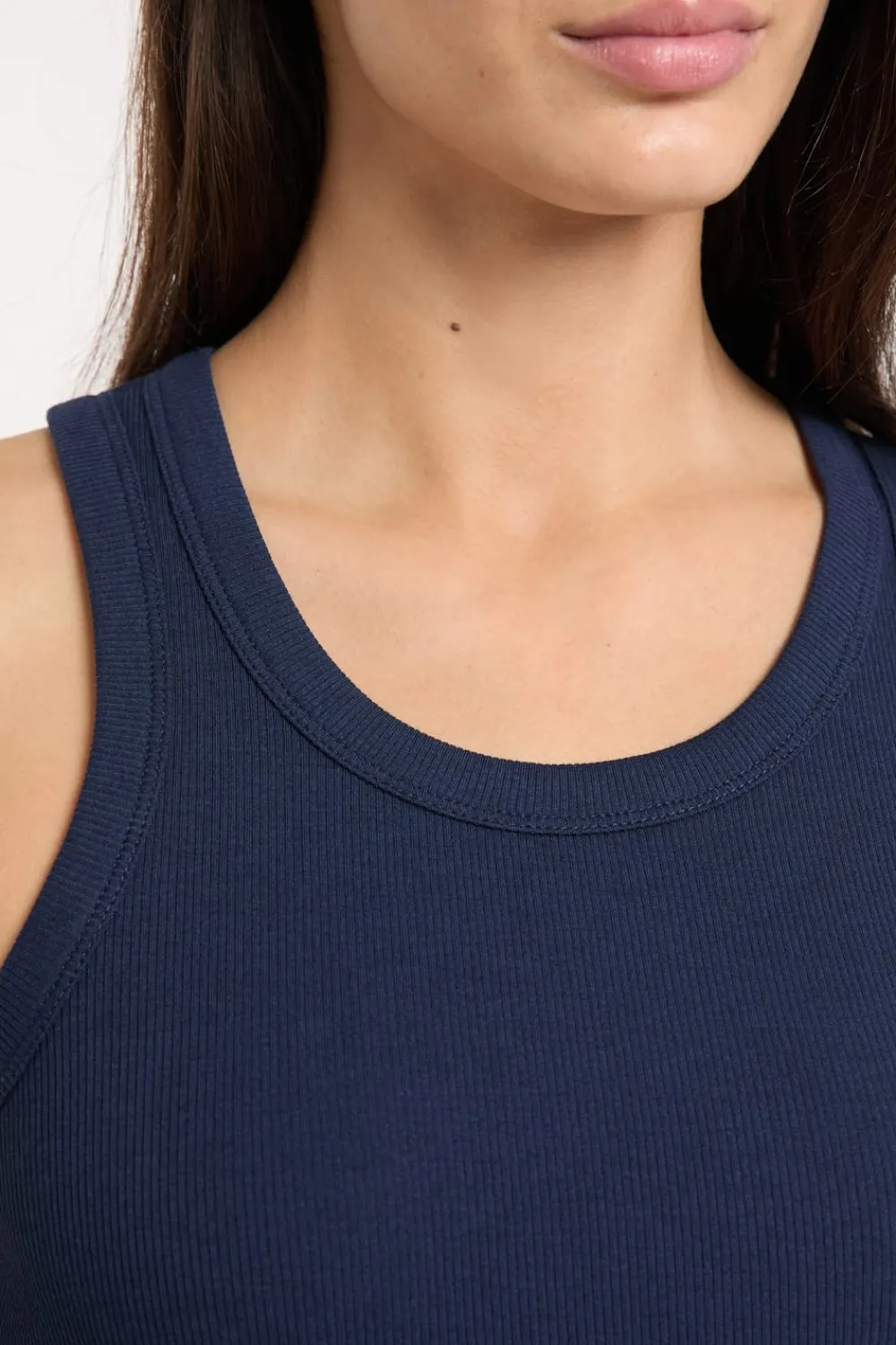 ETAM Top de pijama de cuello redondo con algodón AZUL REAL