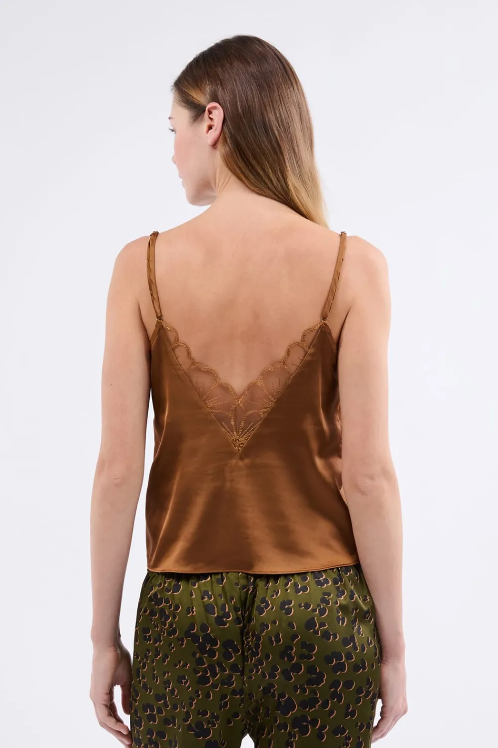 Discount ETAM Top de satén BRONCE