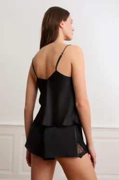 Discount ETAM Top de satén NEGRO