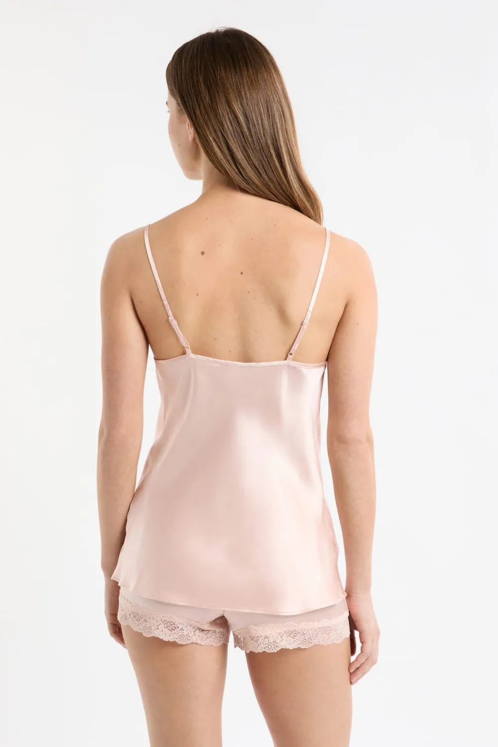 Best ETAM Top de seda con detalles de encaje AVIANA