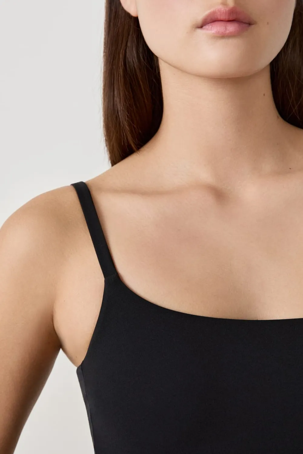 Online ETAM Top de tirantes de microfibra NEGRO
