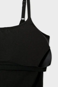 Online ETAM Top de tirantes de microfibra NEGRO