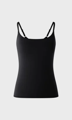 Online ETAM Top de tirantes de microfibra NEGRO