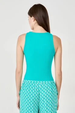Outlet ETAM Top de tirantes de pijama VERDE