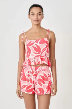 Hot ETAM Top estampado ROJO
