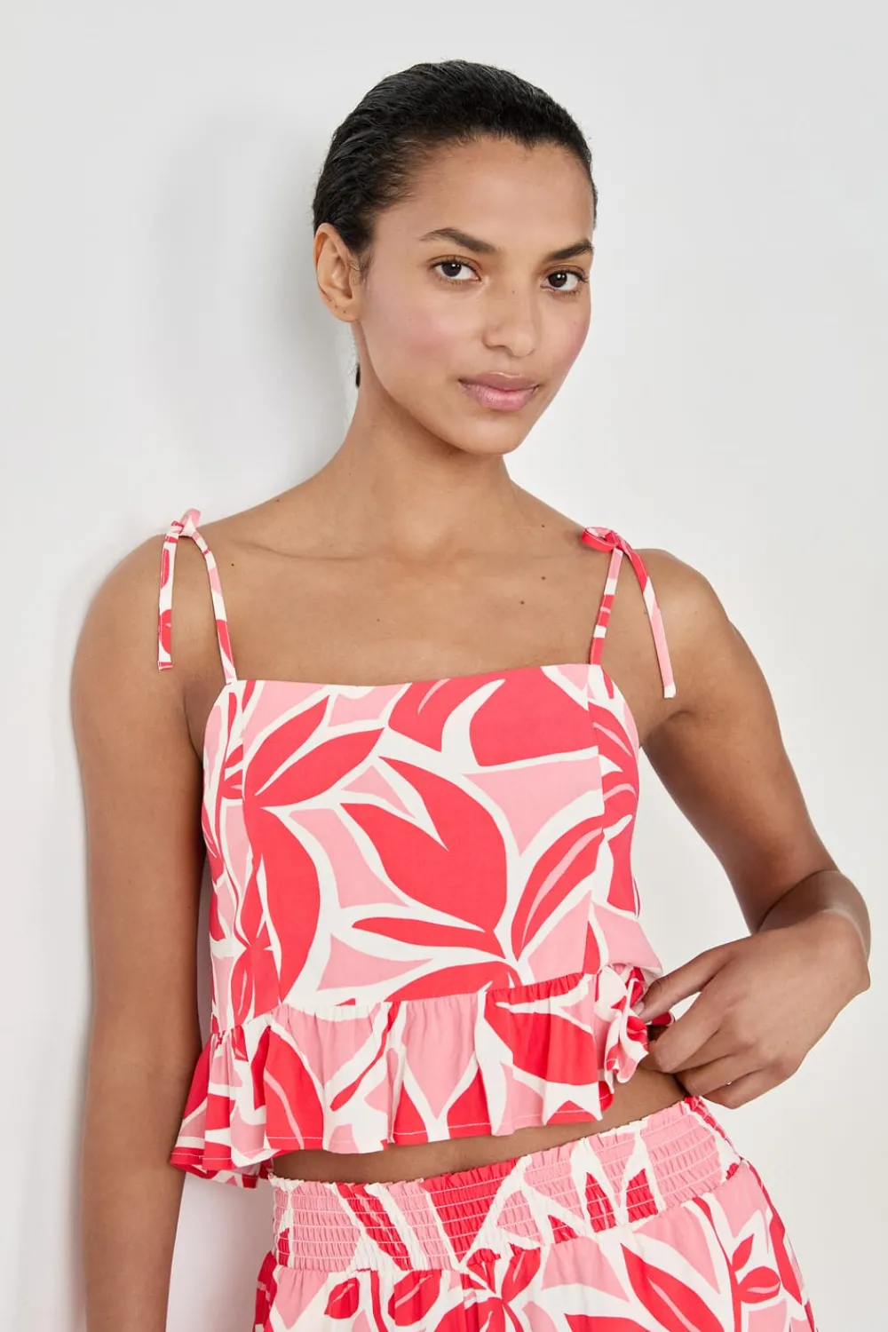 Hot ETAM Top estampado ROJO