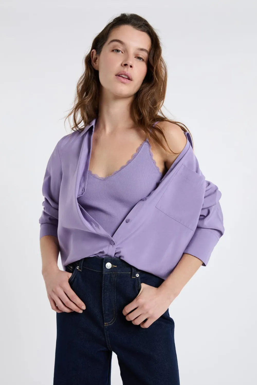Outlet ETAM Top interior de algodón acanalado parma