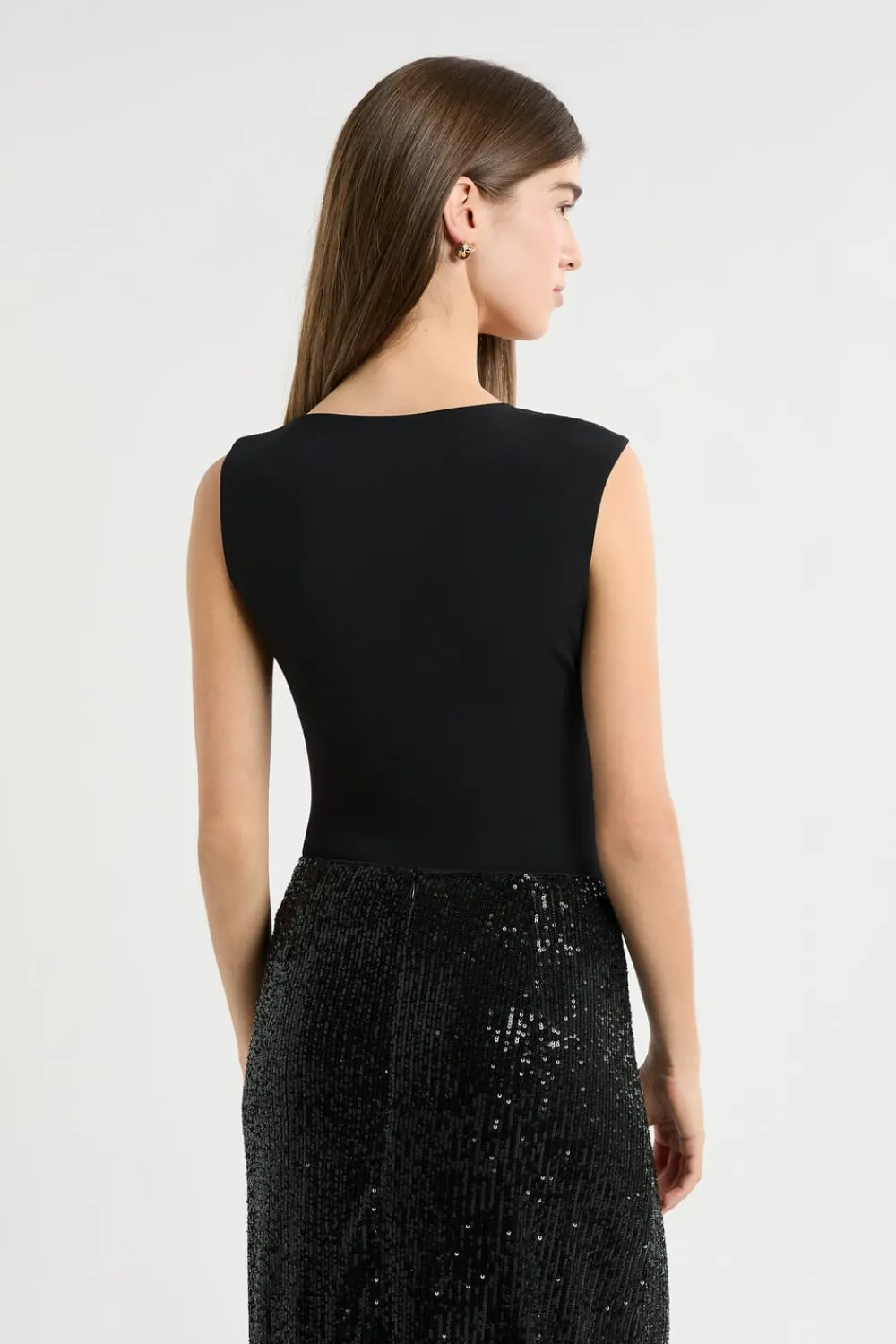 Discount ETAM Top sin mangas con anilla NEGRO