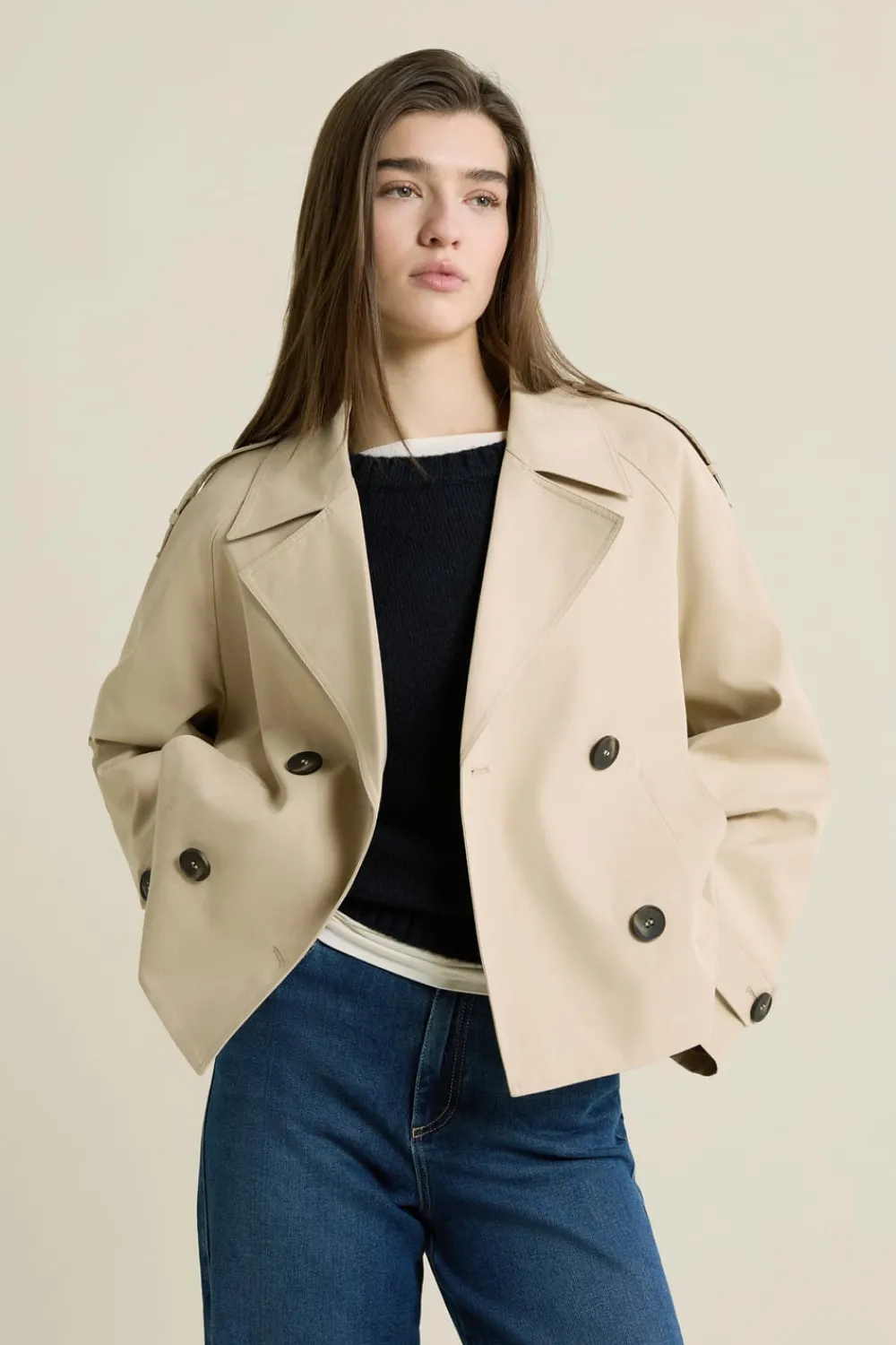 New ETAM Trench court BEIGE
