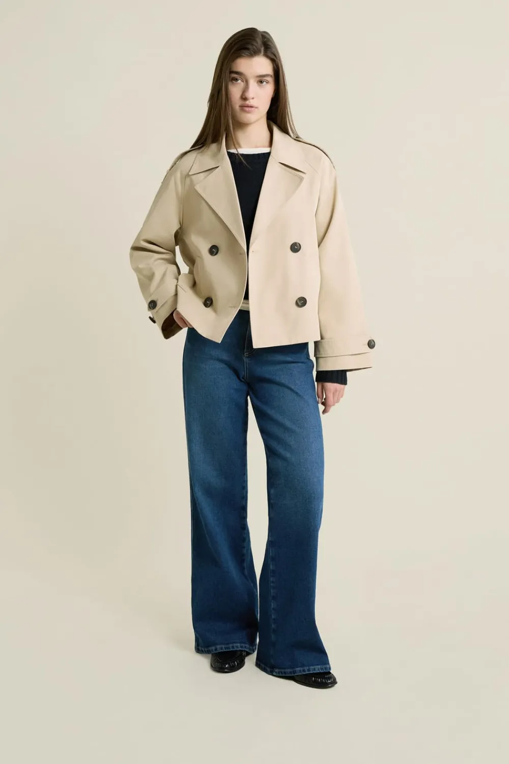 New ETAM Trench court BEIGE