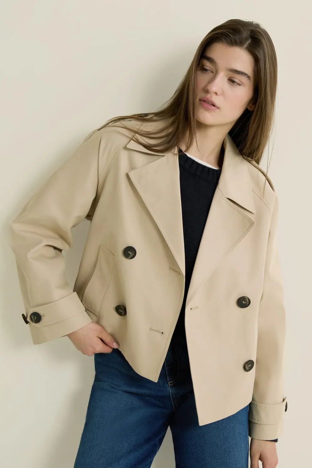 New ETAM Trench court BEIGE