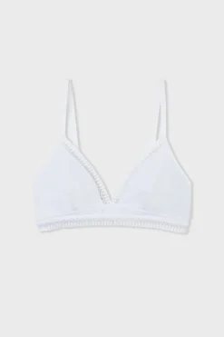 Discount ETAM Triángulo sin aros, almohadillas de algodón extraíbles BLANCO