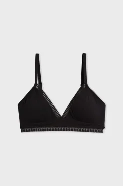 Hot ETAM Triángulo sin aros, almohadillas de algodón extraíbles NEGRO