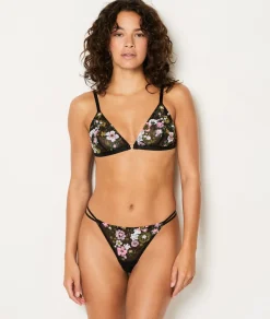 Discount ETAM Triángulo sin aros bordado NEGRO