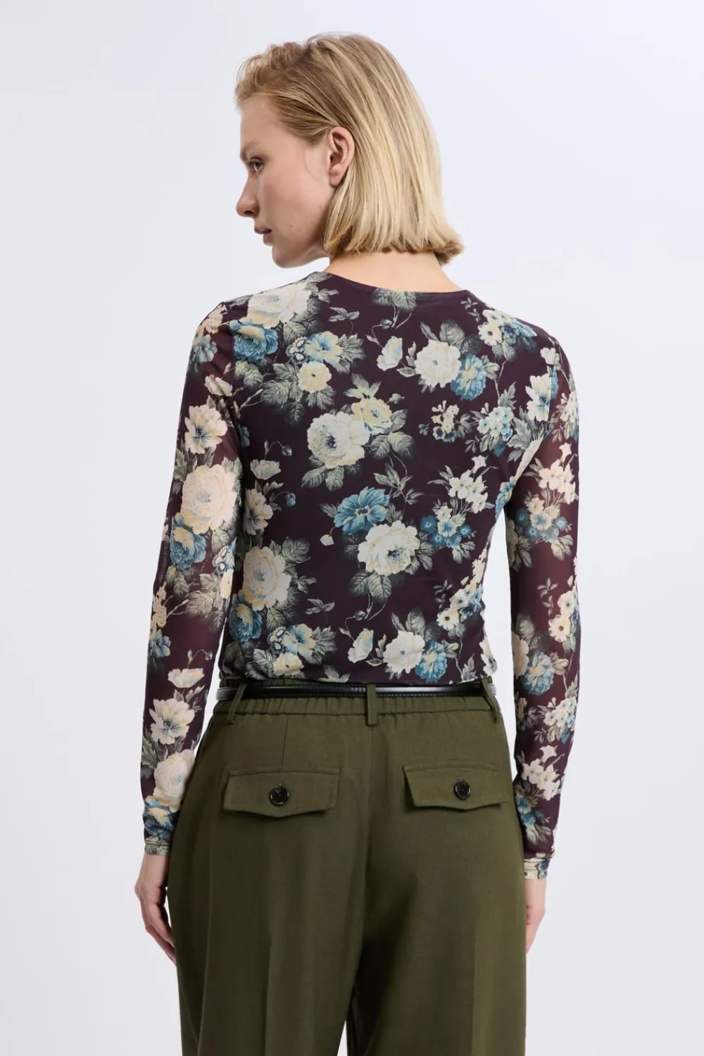 New ETAM T-shirt à motif fleuris IMP FD VIOLET.