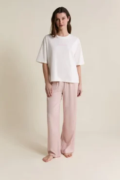 New ETAM T-shirt de pyjama manches courtes en coton ECRU