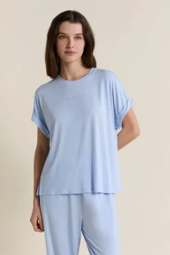 New ETAM T-shirt de pyjama manches courtes BLEU AZUR