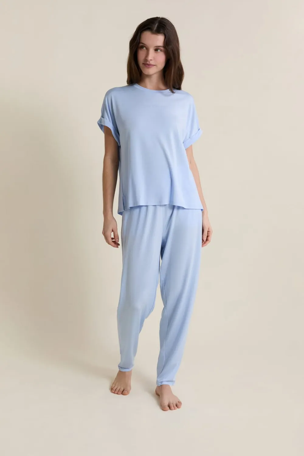 New ETAM T-shirt de pyjama manches courtes BLEU AZUR