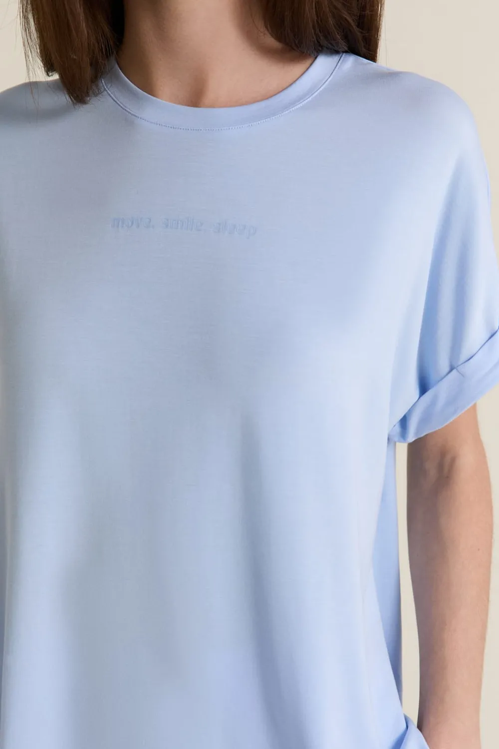 New ETAM T-shirt de pyjama manches courtes BLEU AZUR