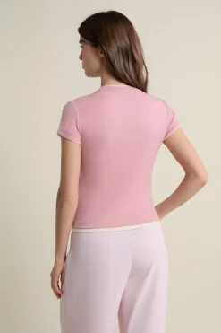 Best ETAM Tshirt manches courtes col rond ROSE