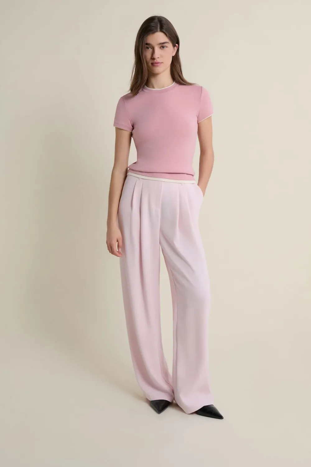 Best ETAM Tshirt manches courtes col rond ROSE