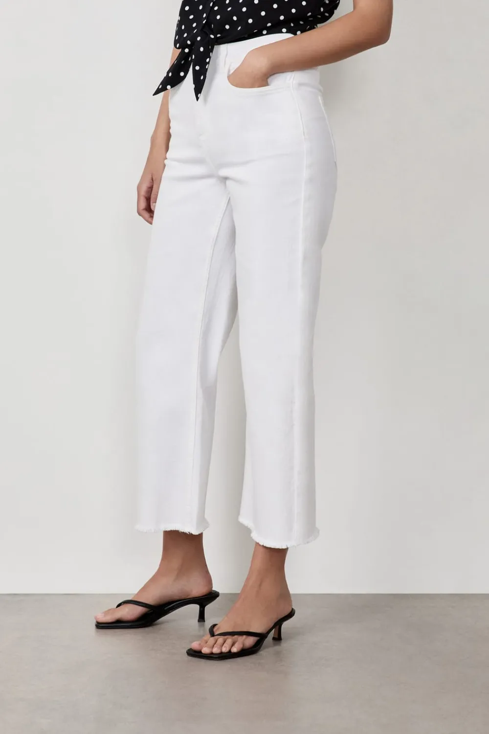 Online ETAM Vaqueros 7/8 de pierna ancha BLANCO