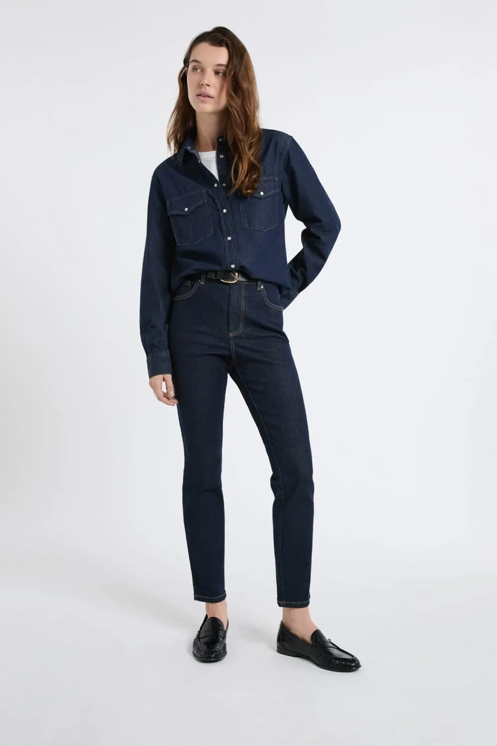 Sale ETAM Vaqueros de corte slim azul denim