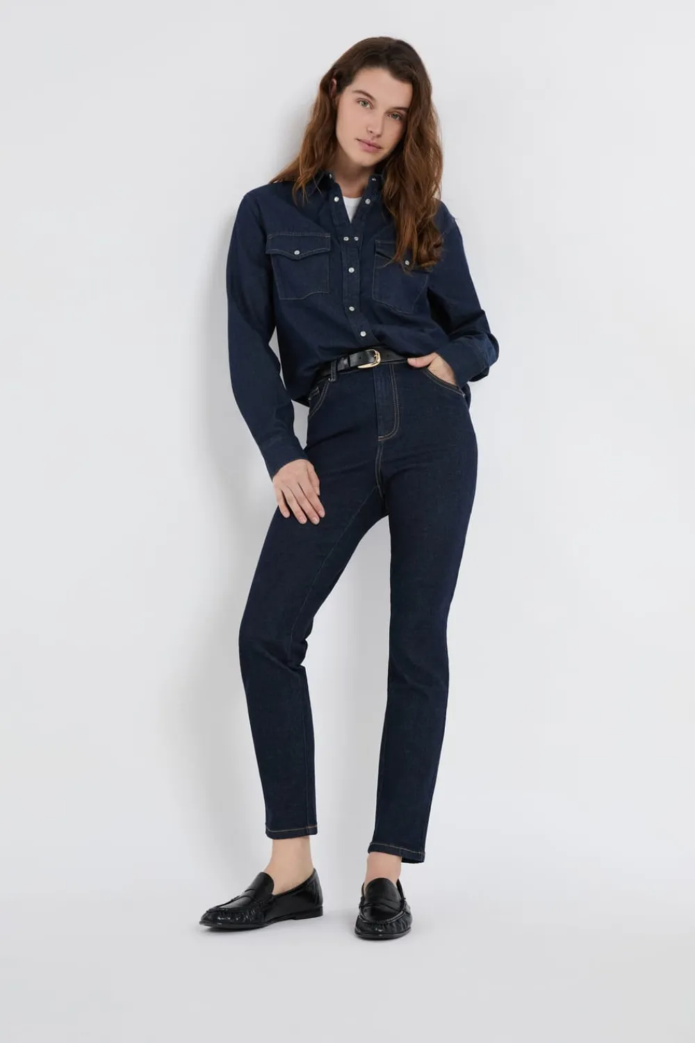 Sale ETAM Vaqueros de corte slim azul denim