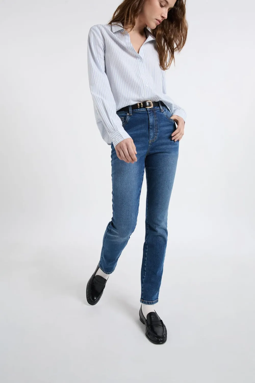 Hot ETAM Vaqueros de corte slim AZUL NOCHE