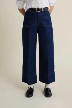Discount ETAM Vaqueros rectos con bolsillos delanteros azul denim