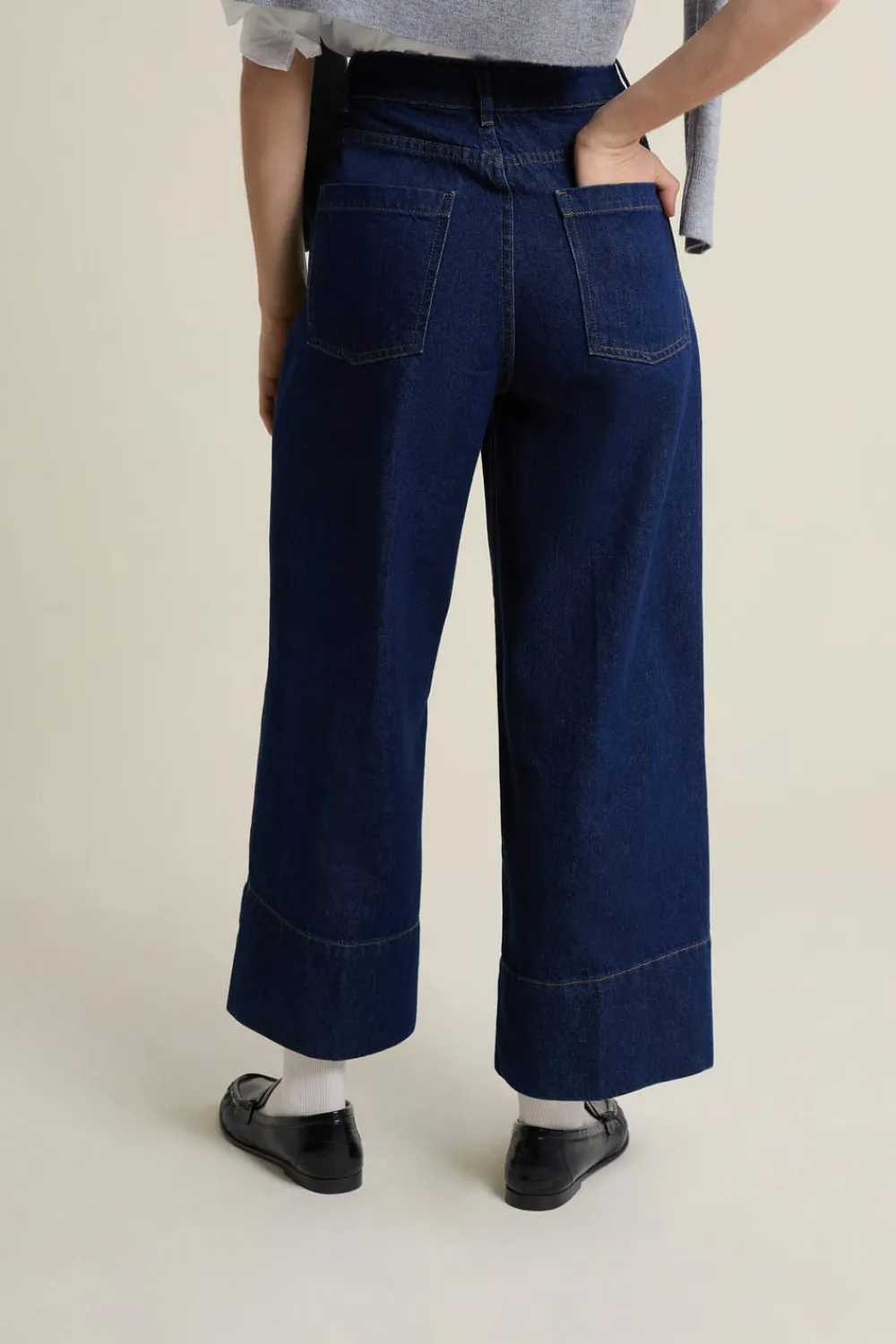 Discount ETAM Vaqueros rectos con bolsillos delanteros azul denim