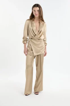 Best ETAM Veste manches longues en crêpe SABLE