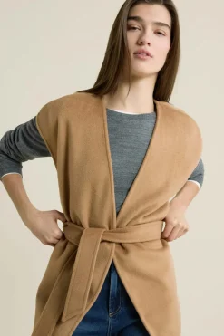 New ETAM Veste sans manches ceinturée DUNE