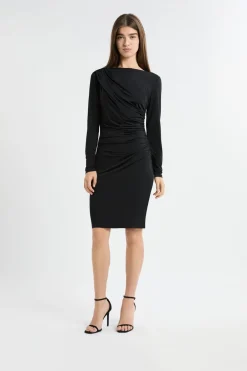 New ETAM Vestido corto ajustado NEGRO