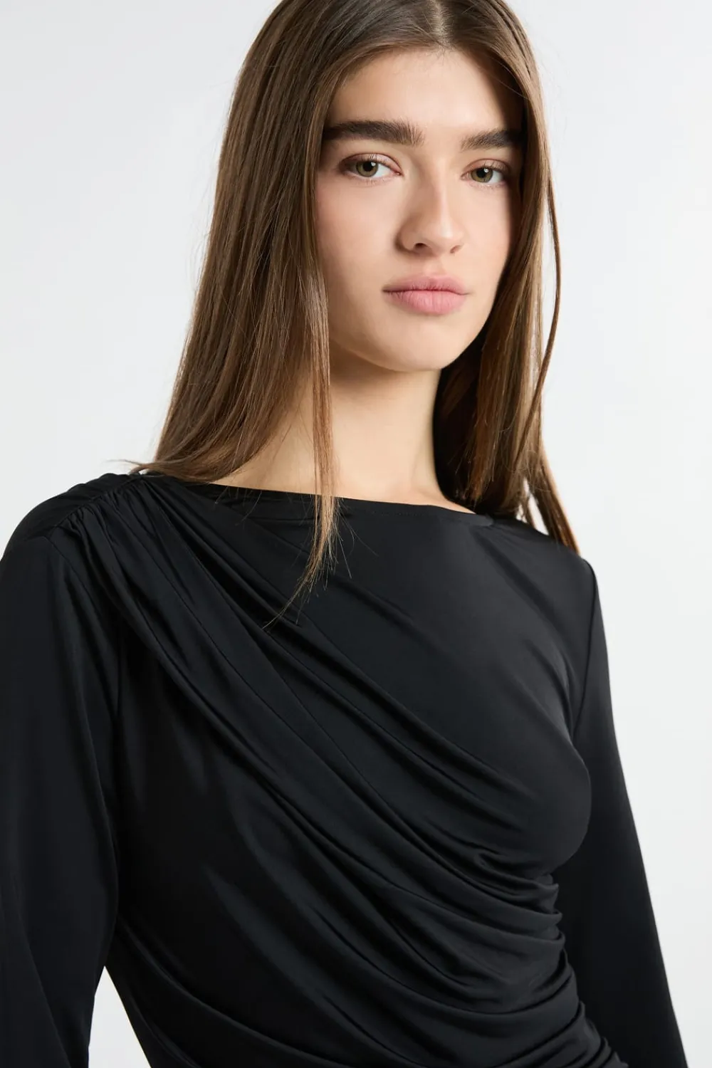 New ETAM Vestido corto ajustado NEGRO
